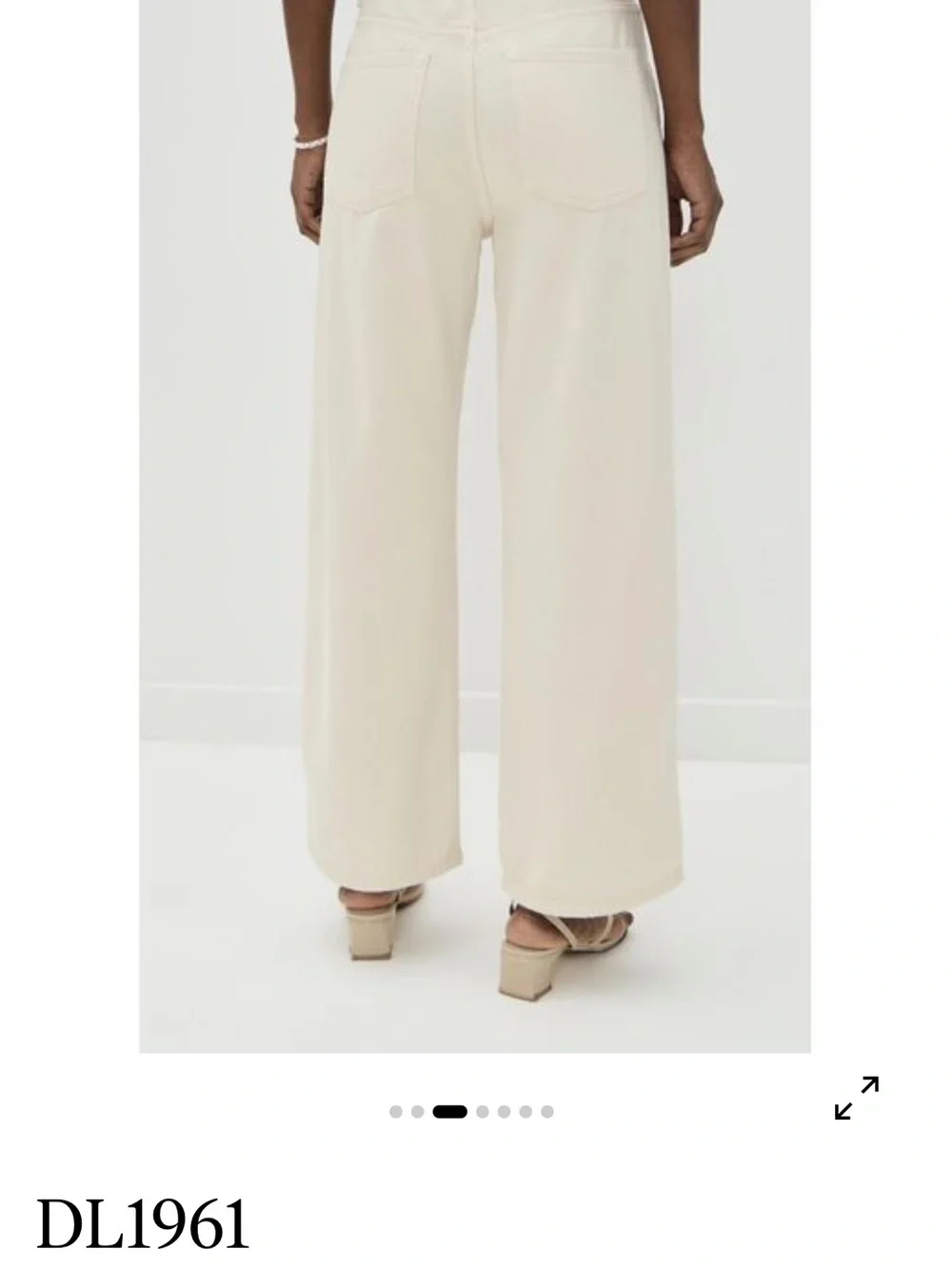 DL1961 Taylor Aura Relaxed Barrel Ultra High Rise Drawstring cream size 29